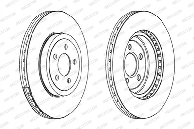 Тормозные диски FERODO DDF1765C1 Chrysler 300C; Opel Insignia K04779197AG, K04779197AF, K04779197AE