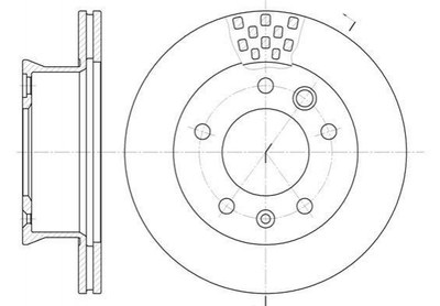 Тормозные диски ROADHOUSE 646110 Mercedes Sprinter; Volkswagen LT 230418, 2D0615301A, 2D0615301B