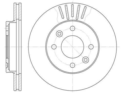 Тормозные диски WOKING D608010 Renault Megane, Clio, Kangoo; Nissan Kubistar 230110, 4020600QAJ, 7701204286