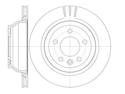 Тормозные диски ROADHOUSE 6116010 Volkswagen Transporter, Multivan, Touareg 230849, 7L6615601G, 7L6615601E