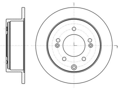 Тормозные диски ROADHOUSE 61401.00 KIA Soul, Cerato 584112K300