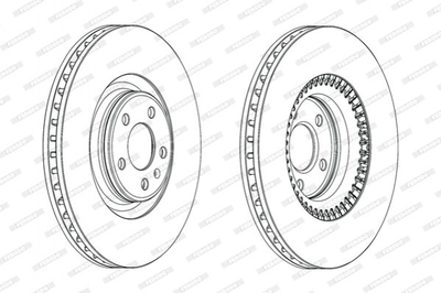 Тормозные диски FERODO DDF1987C1 Audi Allroad, A7, A6, A8 4G0615301T, 4G0615301K, 4G0615301A