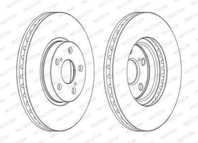 Тормозные диски FERODO DDF1508C Toyota Avensis 4351205040