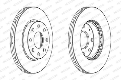 Тормозные диски FERODO DDF1279 Chevrolet Aveo, Lacetti; Opel Astra; Dodge Neon; Daewoo Nexia; Zaz Sens 569054, 96471274, 96574633