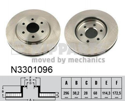 Гальмівні диски NIPPARTS N3301096 40206EB300