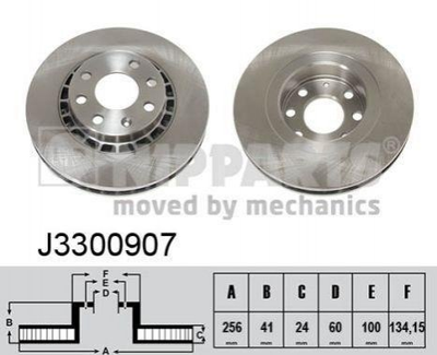 Гальмівні диски NIPPARTS J3300907 569001, 569042, 90250546