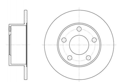 Тормозные диски ROADHOUSE 612300 Audi A6, 100; Volkswagen Passat; Skoda Superb 230395, 4A0615301A, 4A0615601A