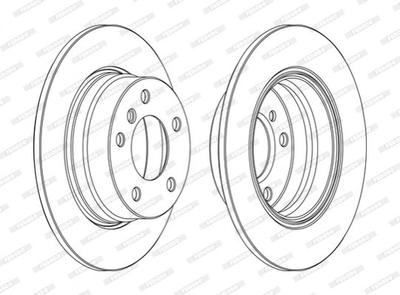 Тормозные диски FERODO DDF1303C BMW 1 Series 34216855001, 34216764647