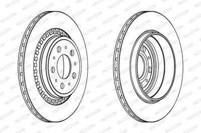 Тормозные диски FERODO DDF1551 Volvo XC90 86249240, 8624926, 86249260