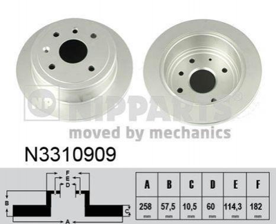 Тормозные диски NIPPARTS N3310909 5561185Z00