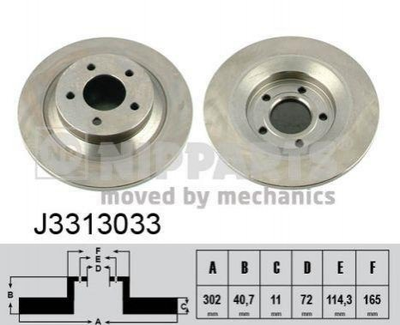 Тормозные диски NIPPARTS J3313033 C26Y26251, C26Y26251A, C23Y26251A