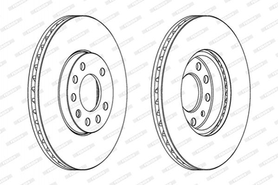 Тормозные диски FERODO DDF810C Opel Vectra 4566840, 4839320, 569056