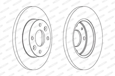 Тормозные диски FERODO DDF055 Renault Sandero, Logan, Megane, Clio, Twingo; Dacia Logan; Dodge RAM 1500 2677509716, 6001547684, 6001549211