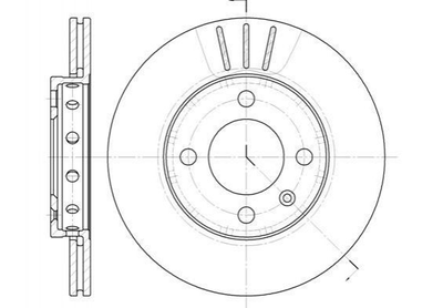 Тормозные диски ROADHOUSE 642610 Volkswagen Polo; Seat Ibiza; Peugeot 206 230372, 6N0615301C, 6N0615301F