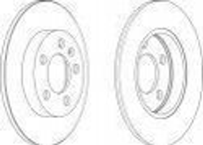 Тормозные диски FERODO DDF1155 Skoda Octavia; Volkswagen Golf, Bora; Audi A3, TT 1J0615601D