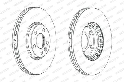 Тормозные диски FERODO DDF2182C1 Volkswagen Transporter, Multivan 7E0615301F, 7E0615301C