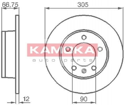 Тормозные диски KAMOKA 1032544 Renault Master; Opel Movano 4403038, 7700314107, 9111045