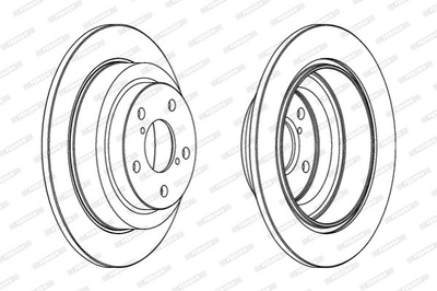 Тормозные диски FERODO DDF678C Subaru Impreza, Forester, Legacy 26710AC020, 26700FE080, 26700FE030