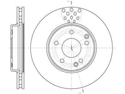 Тормозные диски ROADHOUSE 675110 Mercedes C-Class, E-Class 2034210312, 2104212412, 230701