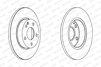 Тормозные диски FERODO DDF1219C Mercedes A-Class A1694210012, 1694210012