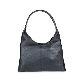 Чорна шкіряна сумка бохо жіноча, 85042 чорн, Fashion