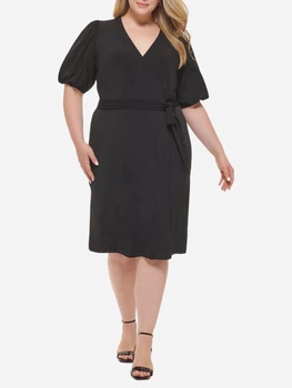Сукня на запах міді жіноча Calvin Klein 57335030 3XL Чорна (1159792462)
