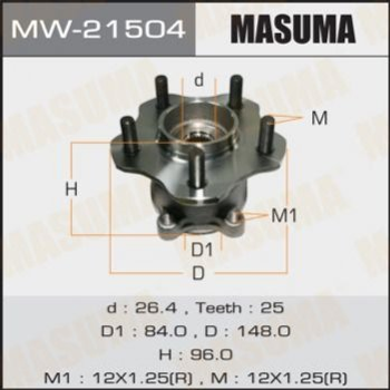 Подшипник ступицы MASUMA MW21504 Nissan Qashqai, X-Trail, Juke 43202EN100, 43202JG200, 43202JG21A