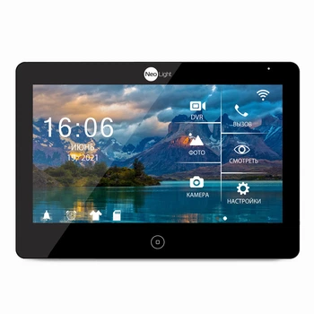 10" дюймовый Full HD сенсорный видеодомофон с WiFi\ LAN и возможностью просмотра архива с телефона NeoLight MEZZO HD WF черный