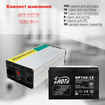 Комплект резервного питания Ritar ИБП + мультигелевая батарея (UPS 1500 + АКБ MG 1280W)