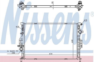 Радіатор охолодження двигуна NISSENS 69249 Ford Kuga 1786805, CV618005FA