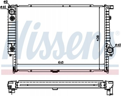 Радіатор охолодження двигуна NISSENS 60597A BMW 5 Series, 7 Series 1468080, 1709459, 17111468080