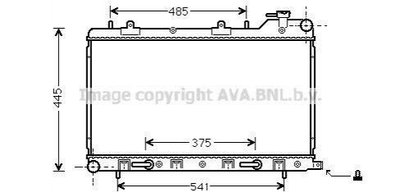 Радиатор охлаждения двигателя AVA COOLING SU2075 45119SA060