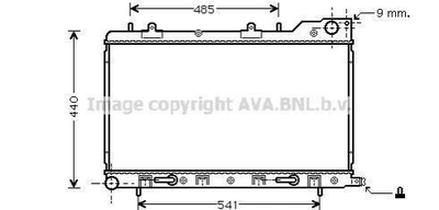 Радіатор охолодження двигуна AVA COOLING SU2054 Subaru Forester 45111SA011, 45111SA010, X4511SA011