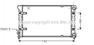 Радиатор охлаждения двигателя AVA COOLING STA2019 Seat Toledo 1L0121253