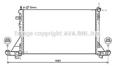 Радиатор охлаждения двигателя AVA COOLING RTA2560 Renault Master; Opel Movano 2140000Q2B, 214005447R, 4419452