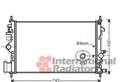 Радиатор охлаждения двигателя Van Wezel 37002468 Chevrolet Malibu; Opel Insignia 1300292, 13145210, 13241726