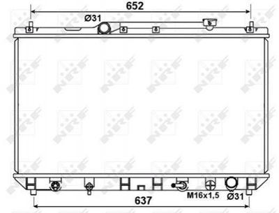 Радиатор охлаждения двигателя NRF 53374 Toyota Camry 1640003150, 164007A300, 164007A301