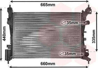 Радіатор охолодження двигуна Van Wezel 37002408 Opel CORSA 1300279, 130027955701408, 55701408