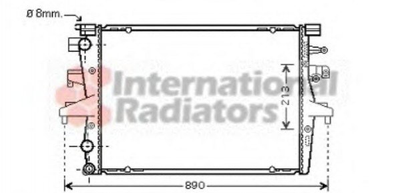 Радіатор охолодження двигуна Van Wezel 58002230 Volkswagen Transporter, Multivan 7H0121253K, 7H0121253F