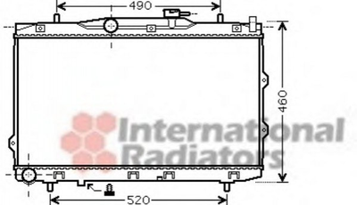 Радіатор охолодження двигуна Van Wezel 83002074 KIA Cerato S253102F040, 253102F061, 253102F040