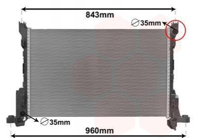 Радіатор охолодження двигуна Van Wezel 43002624 Renault Trafic; Opel Vivaro 4422795, 6000618062, 214104966R