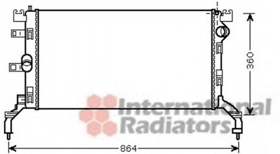 Радіатор охолодження двигуна Van Wezel 43002415 Renault Laguna, Latitude 214100004R