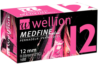 Иглы Wellion для инсулиновых шприц-ручек MEDFINE plus 0.30 (mm) (29G) x 12 mm (100 шт)