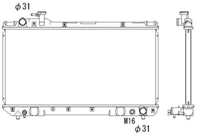 Радиатор охлаждения двигателя NRF 503988 Toyota Rav-4 164007A110, 164007A111