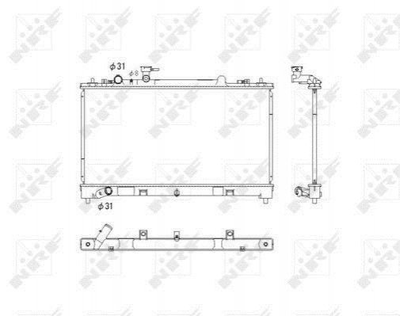 Радиатор охлаждения двигателя NRF 53752 Mazda 6 L3R415200C, L3R415200D, L51015200C