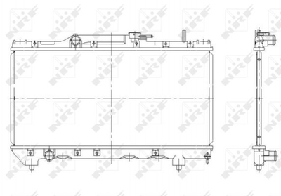 Радиатор охлаждения двигателя NRF 507590 Toyota Carina 1640016450, 1640016470