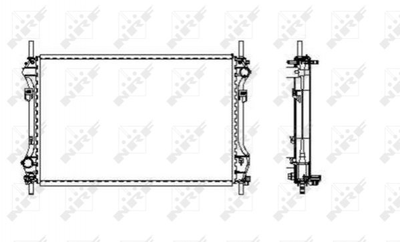 Радиатор охлаждения двигателя NRF 509696 Ford Transit 1103117, 1104319, 1105821