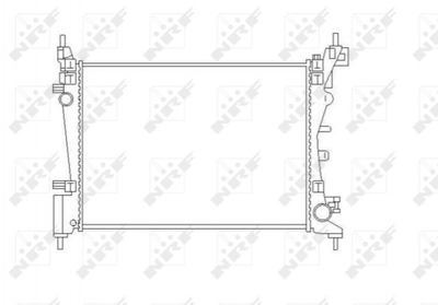 Радиатор охлаждения двигателя NRF 55340 Fiat Punto, Grande Punto 51864284, 55700447