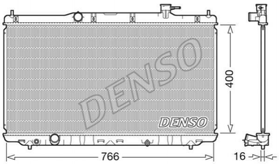 Радиатор охлаждения двигателя DENSO DRM40038 Honda Accord 190105A2A01