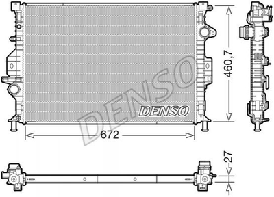 Радіатор охолодження двигуна DENSO DRM10115 Ford Kuga 1786805, CV618005FA